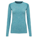 Turquoise - Front - TriDri Womens-Ladies Seamless 3D Fit Multi Sport Performance Long Sleeve Top