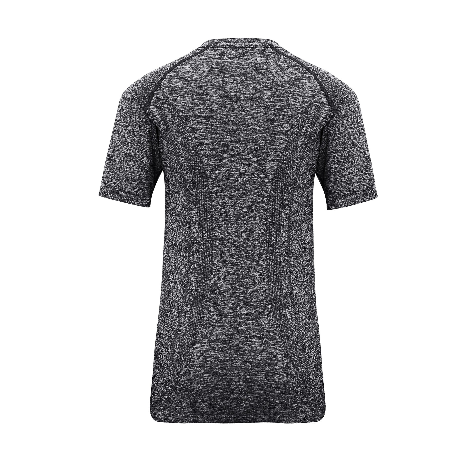 Charcoal - Back - TriDri Womens-Ladies Seamless 3D Fit Multi Sport Performance Short Sleeve Top