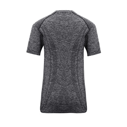 Charcoal - Back - TriDri Womens-Ladies Seamless 3D Fit Multi Sport Performance Short Sleeve Top