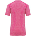 Pink - Back - TriDri Womens-Ladies Seamless 3D Fit Multi Sport Performance Short Sleeve Top