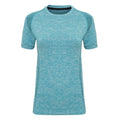 Turquoise - Front - TriDri Womens-Ladies Seamless 3D Fit Multi Sport Performance Short Sleeve Top