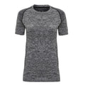 Charcoal - Front - TriDri Womens-Ladies Seamless 3D Fit Multi Sport Performance Short Sleeve Top