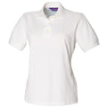 White - Front - Henbury Womens-Ladies Classic Polo Shirt