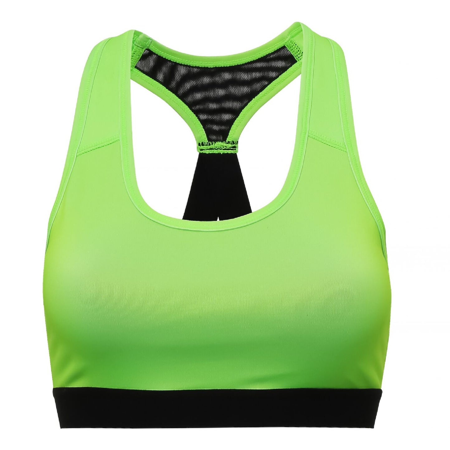 Lightning Green - Front - TriDri Womens-Ladies Performance Sports Bra (Medium Impact)