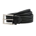 Black - Front - Asquith & Fox Mens Leather Braid Belt