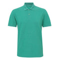 Green Melange - Front - Asquith & Fox Mens Twisted Yarn Polo