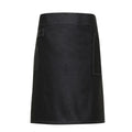 Black Denim - Front - Premier Unisex Adults Division Waxed Look Denim Waist Apron