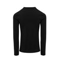 Black - Back - Premier Womens-Ladies Long John Roll Sleeve Tee