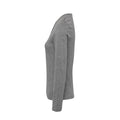 Grey Marl - Side - Premier Womens-Ladies Long John Roll Sleeve Tee
