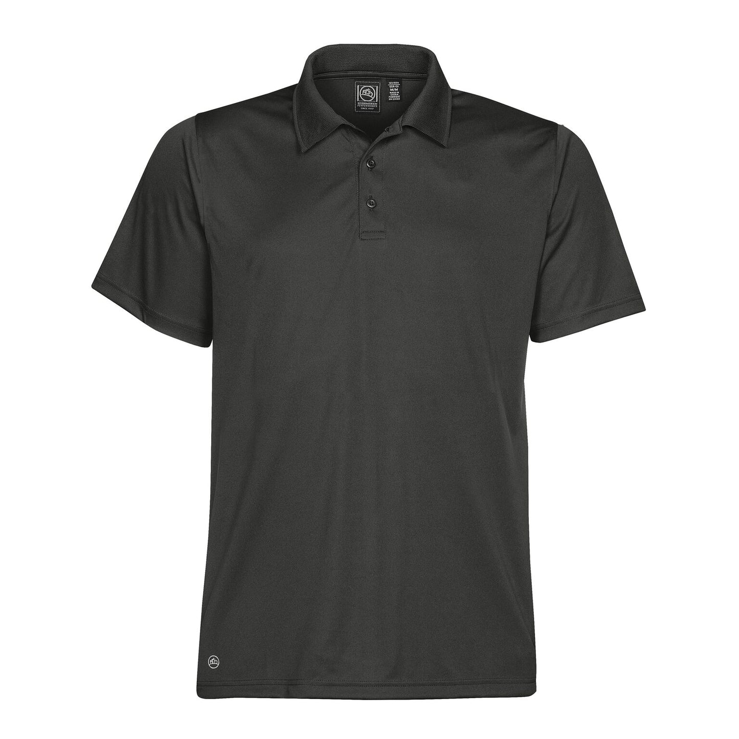 Carbon - Front - Stormtech Mens Eclipse H2X Dri Piqu Polo