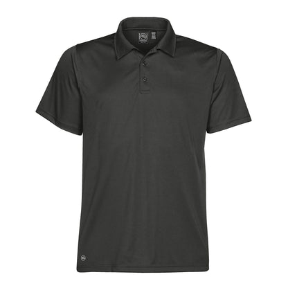 Carbon - Front - Stormtech Mens Eclipse H2X Dri Piqu Polo