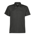 Carbon - Front - Stormtech Mens Eclipse H2X Dri Piqu Polo