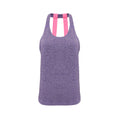 Cornflower Melange - Side - Tri Dri Womens-Ladies Double Strap Back Sleeveless Vest
