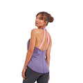 Purple Melange - Back - Tri Dri Womens-Ladies Double Strap Back Sleeveless Vest