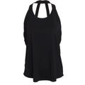 Black - Front - Tri Dri Womens-Ladies Double Strap Back Sleeveless Vest