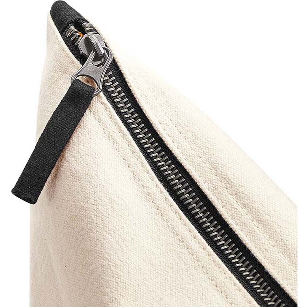 Natural-Black - Back - Westford Mill Dipped Base Canvas Accessory Bag
