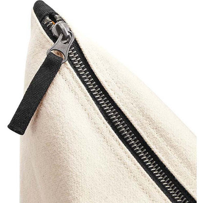 Natural-Black - Back - Westford Mill Dipped Base Canvas Accessory Bag