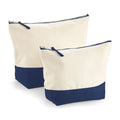 Natural-Navy - Front - Westford Mill Dipped Base Canvas Accessory Bag