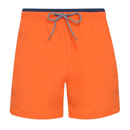 Orange-Navy - Front - Asquith & Fox Mens Swim Shorts