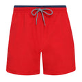 Red-Navy - Front - Asquith & Fox Mens Swim Shorts