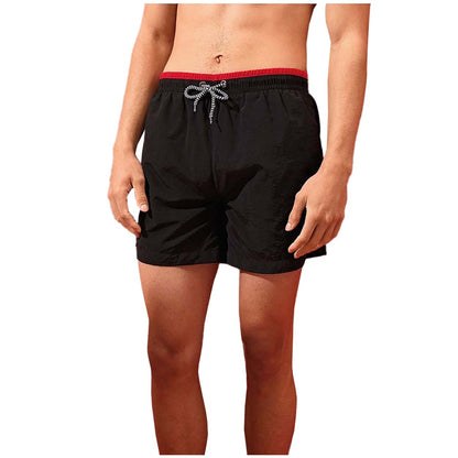 Black-Red - Side - Asquith & Fox Mens Swim Shorts