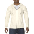 Ivory - Front - Comfort Colors Unisex Adults Full Zip Hooded Sweatshirt
