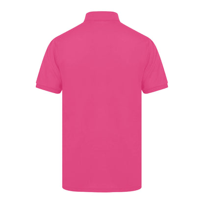 Fuchsia - Back - Henbury Mens Short Sleeved 65-35 Pique Polo Shirt