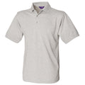Heather Grey - Front - Henbury Mens Short Sleeved 65-35 Pique Polo Shirt