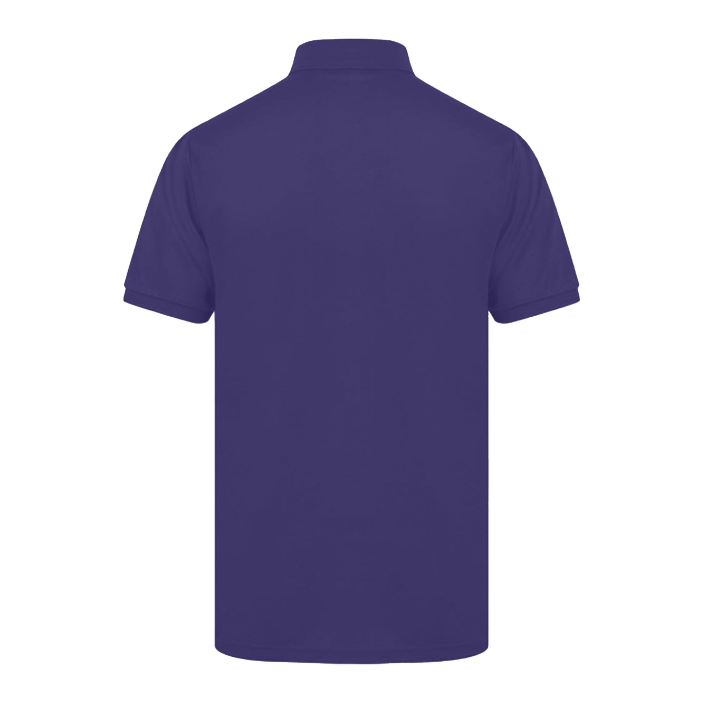Purple - Back - Henbury Mens Short Sleeved 65-35 Pique Polo Shirt