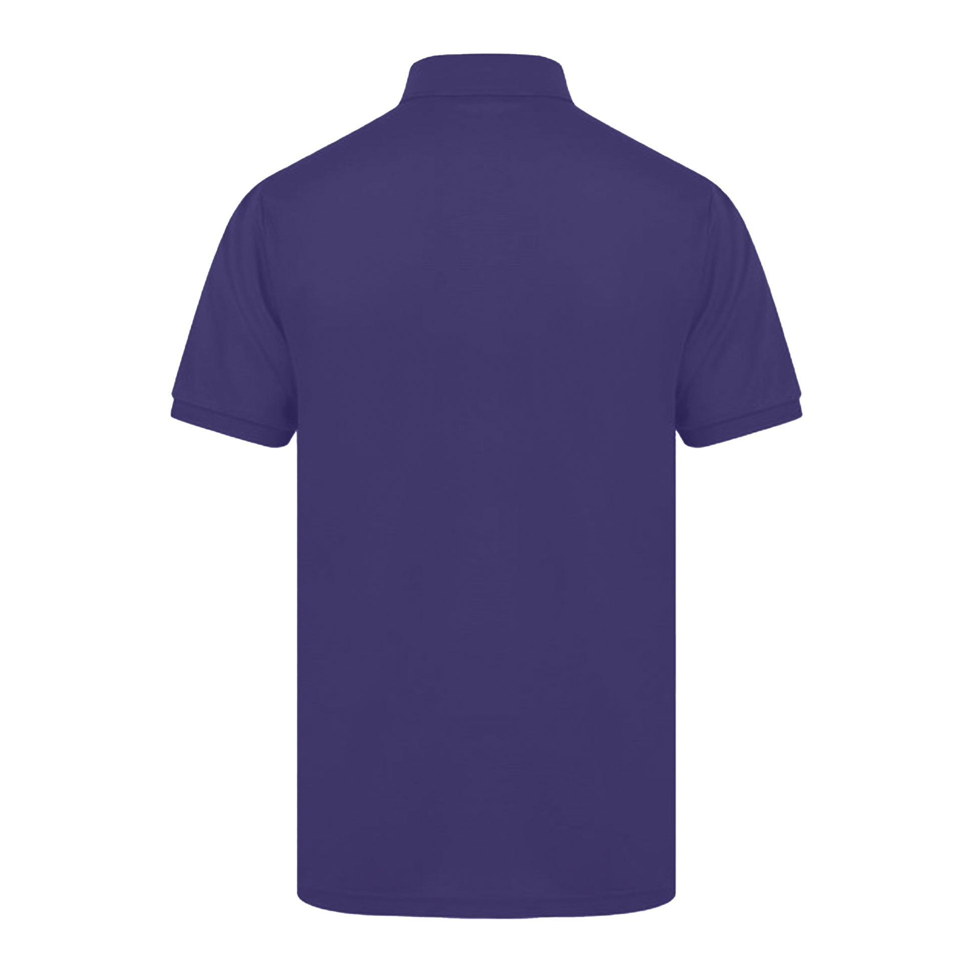 Purple - Back - Henbury Mens Short Sleeved 65-35 Pique Polo Shirt