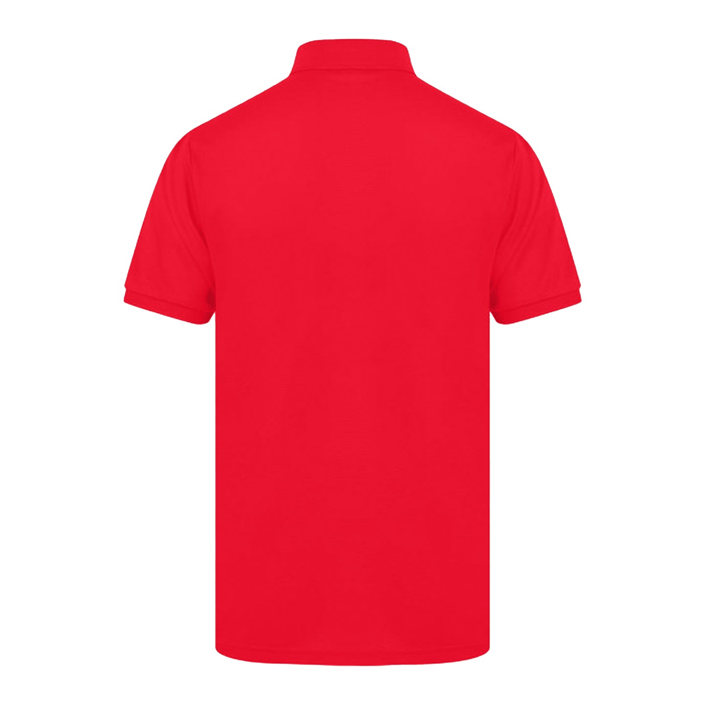 Red - Back - Henbury Mens Short Sleeved 65-35 Pique Polo Shirt