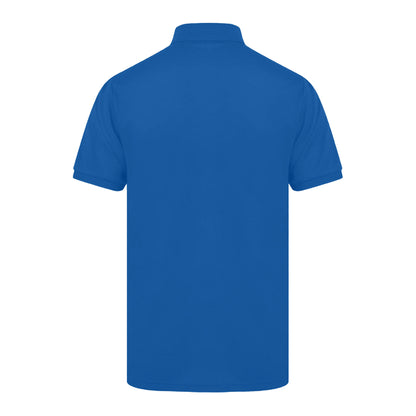 Royal - Back - Henbury Mens Short Sleeved 65-35 Pique Polo Shirt