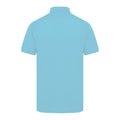Sky - Back - Henbury Mens Short Sleeved 65-35 Pique Polo Shirt