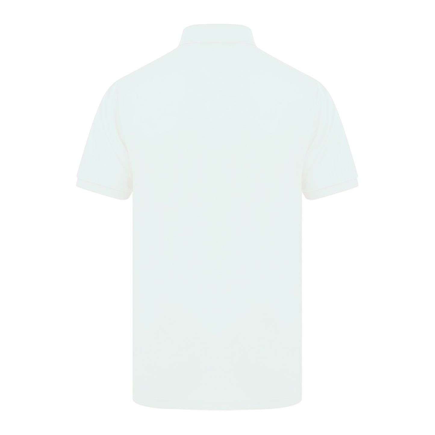 White - Back - Henbury Mens Short Sleeved 65-35 Pique Polo Shirt