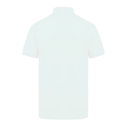 White - Back - Henbury Mens Short Sleeved 65-35 Pique Polo Shirt