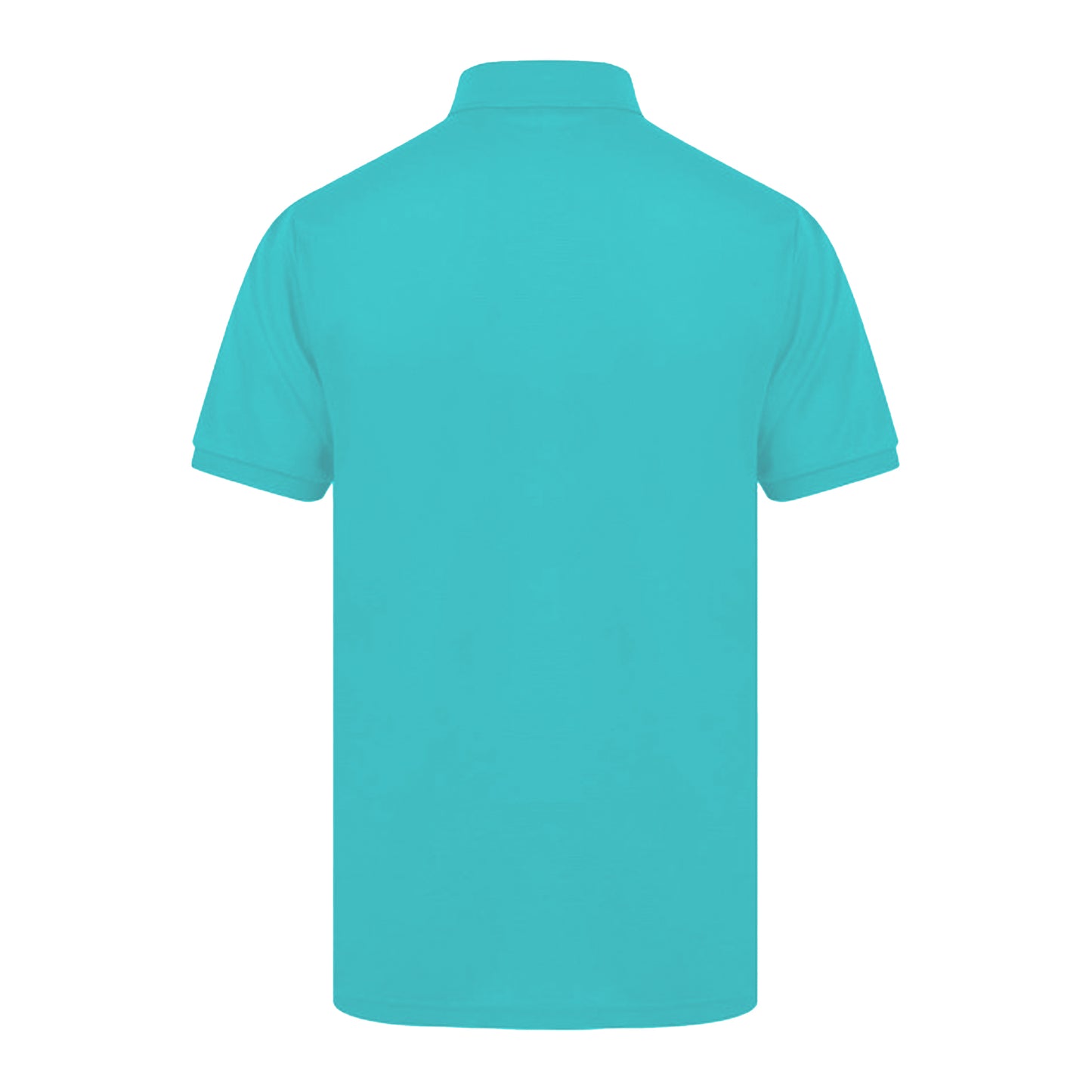 Turquoise - Back - Henbury Mens Short Sleeved 65-35 Pique Polo Shirt