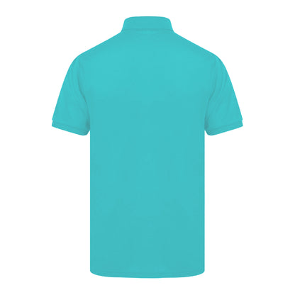 Turquoise - Back - Henbury Mens Short Sleeved 65-35 Pique Polo Shirt
