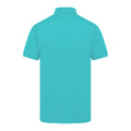 Turquoise - Back - Henbury Mens Short Sleeved 65-35 Pique Polo Shirt