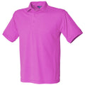 Magenta - Front - Henbury Mens Short Sleeved 65-35 Pique Polo Shirt