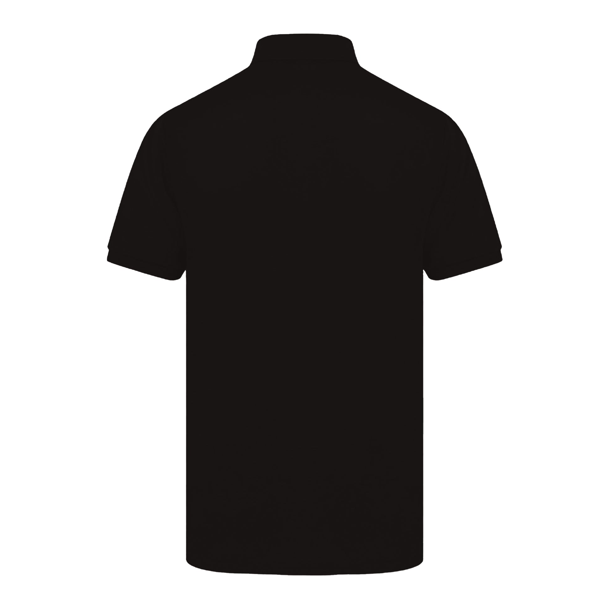 Black - Back - Henbury Mens Short Sleeved 65-35 Pique Polo Shirt