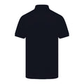 Navy - Back - Henbury Mens Short Sleeved 65-35 Pique Polo Shirt