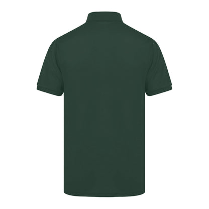 Bottle Green - Back - Henbury Mens Short Sleeved 65-35 Pique Polo Shirt
