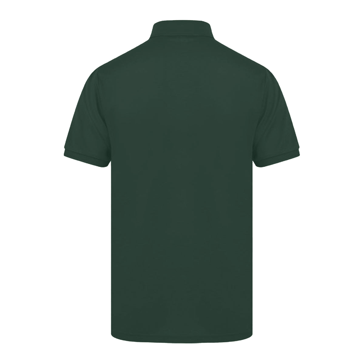 Bottle Green - Back - Henbury Mens Short Sleeved 65-35 Pique Polo Shirt