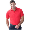Vintage Red - Side - Henbury Mens Short Sleeved 65-35 Pique Polo Shirt