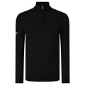 Black Onyx - Front - Callaway Mens Ribbed Zip Merino Sweater