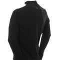 Black Onyx - Back - Callaway Mens Ribbed Zip Merino Sweater