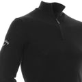 Black Onyx - Side - Callaway Mens Ribbed Zip Merino Sweater