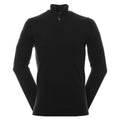 Black Onyx - Lifestyle - Callaway Mens Ribbed Zip Merino Sweater