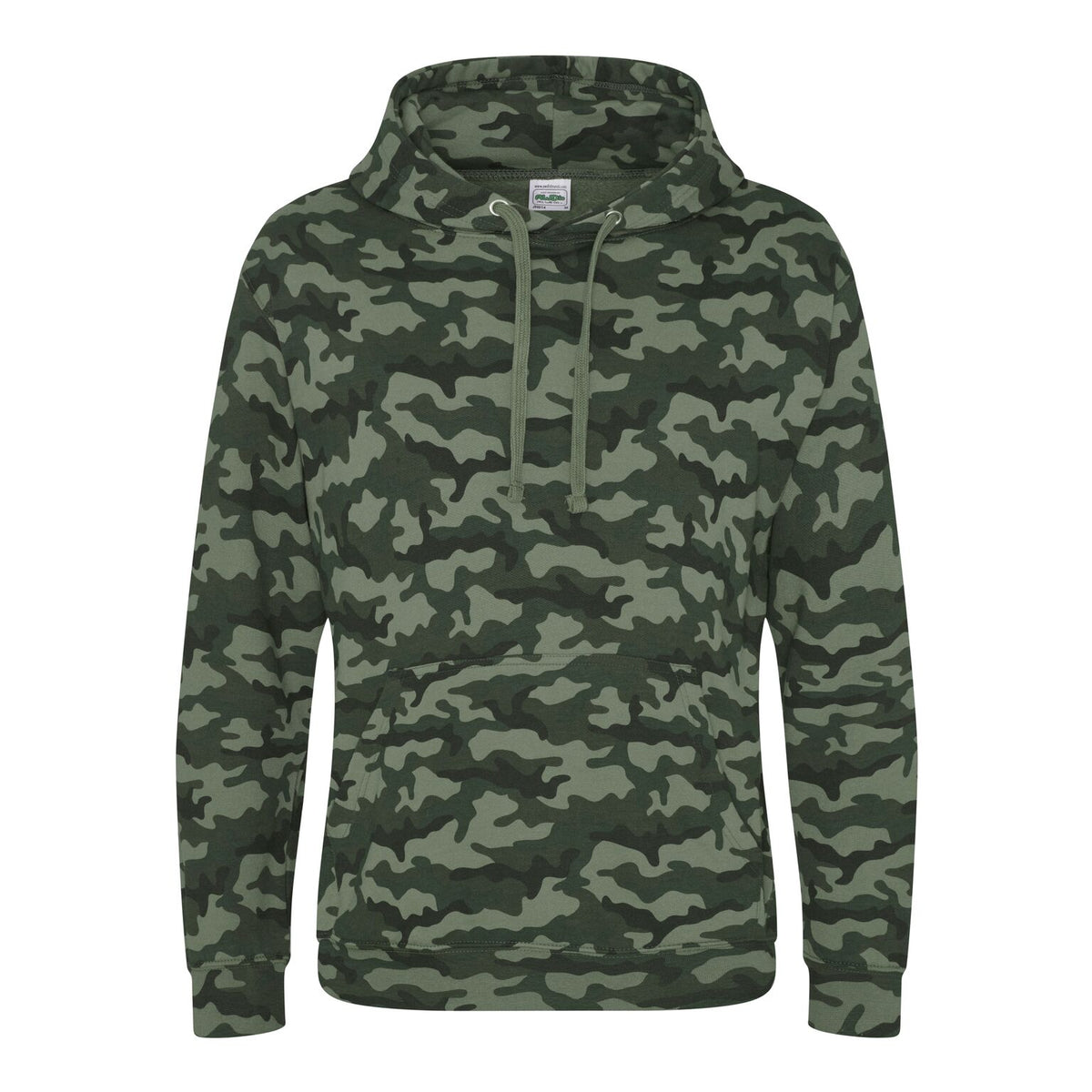 Green Camo - Front - AWDis Mens Camo Hoodie