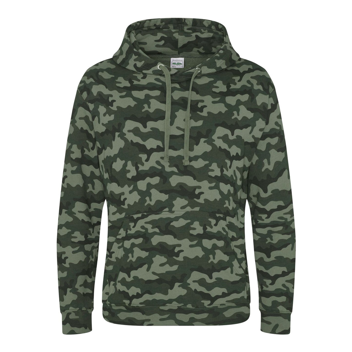 Green Camo - Front - AWDis Mens Camo Hoodie